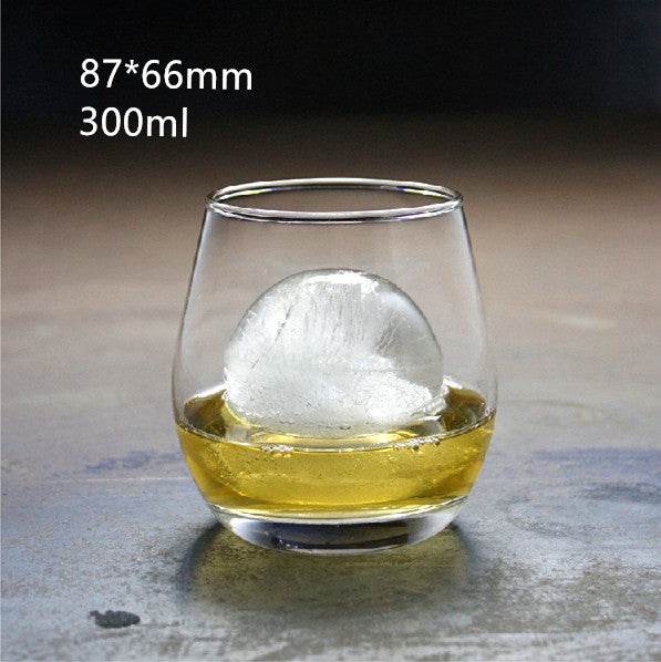 Whiskey transparent round glass wine glass - Mubimart