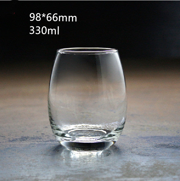 Whiskey transparent round glass wine glass Mubimart