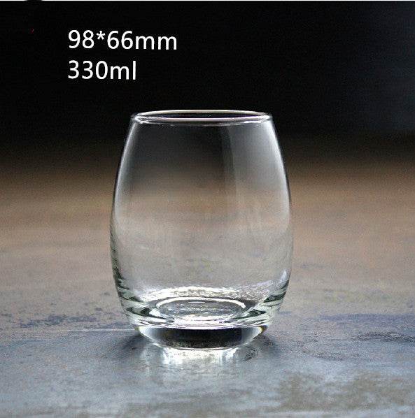 Whiskey transparent round glass wine glass - Mubimart
