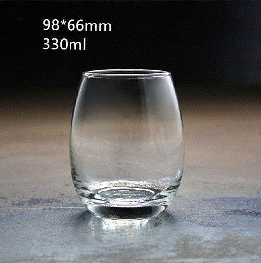 Whiskey transparent round glass wine glass - Mubimart