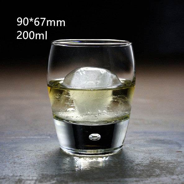 Whiskey transparent round glass wine glass - Mubimart