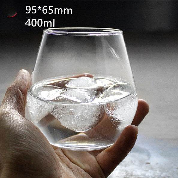 Whiskey transparent round glass wine glass - Mubimart