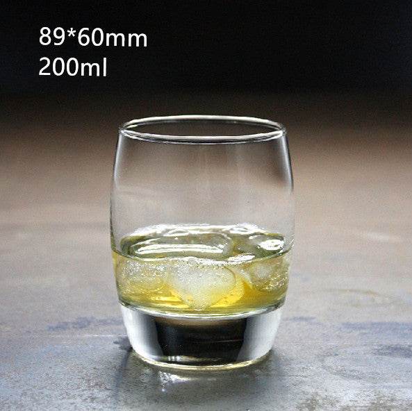 Whiskey transparent round glass wine glass - Mubimart