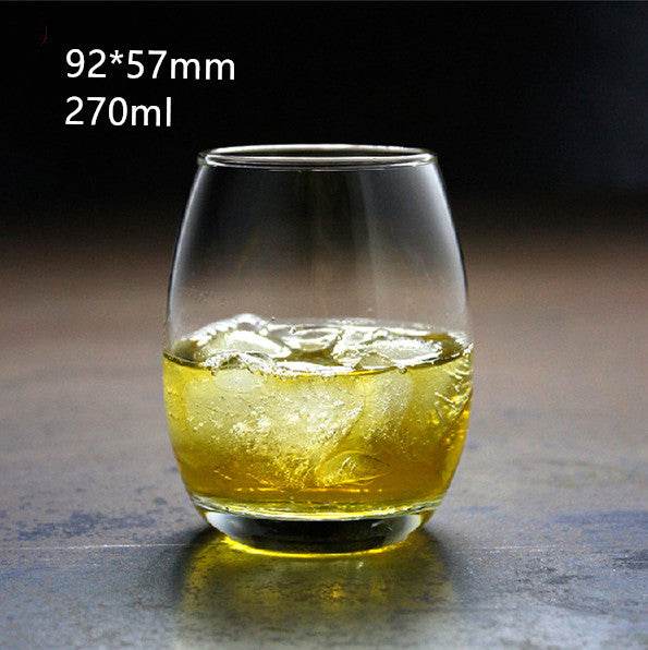 Whiskey transparent round glass wine glass - Mubimart
