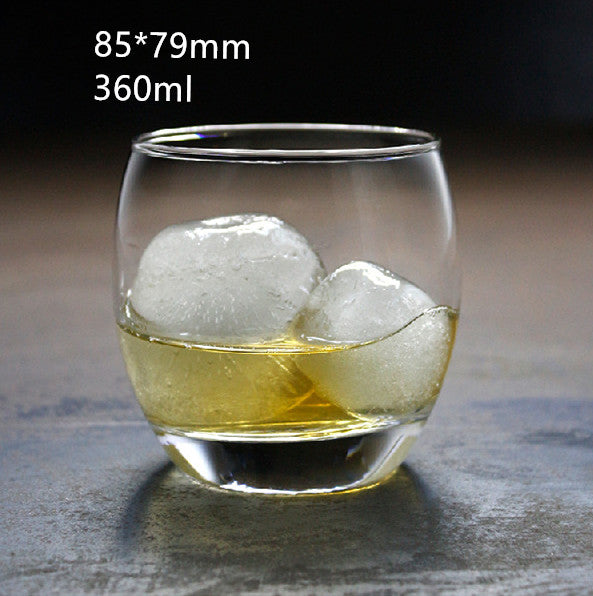 Whiskey transparent round glass wine glass Mubimart