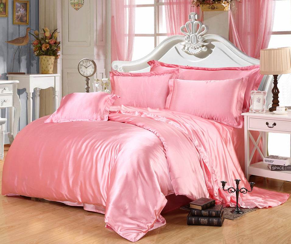White Black Bedding Sets King Double Size PLA Cool Fiber Summer Used Single Bed Sheet Luxury Bedding Kit Duvet Cover Set - Mubimart