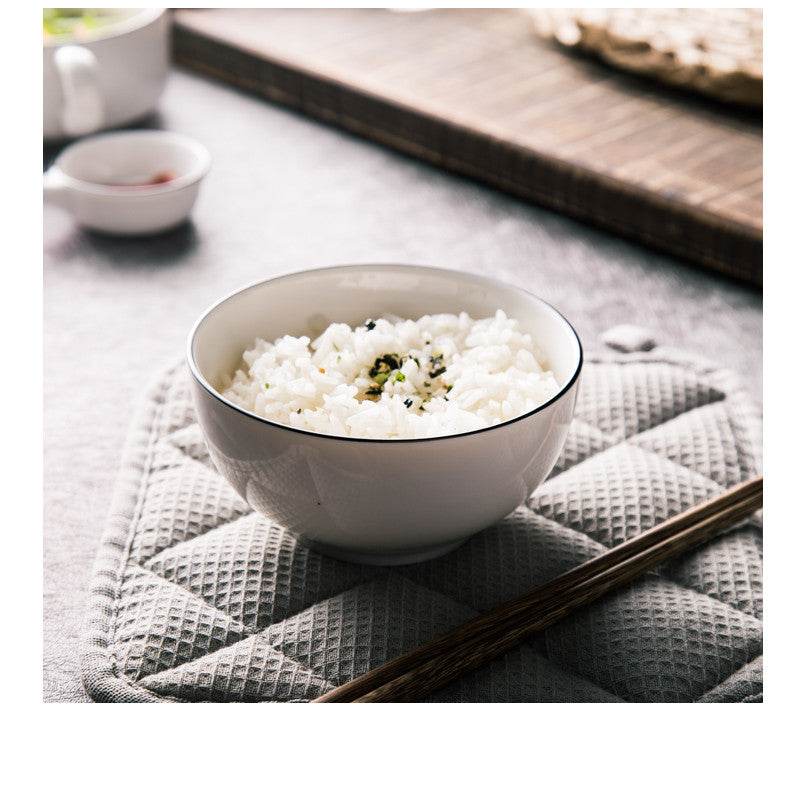 White Ceramic Creative Western Food Plate - Mubimart