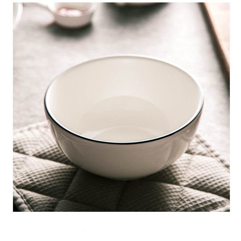 White Ceramic Creative Western Food Plate - Mubimart