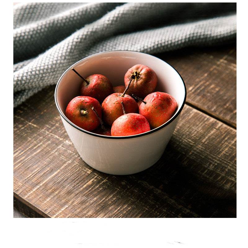 White Ceramic Creative Western Food Plate - Mubimart
