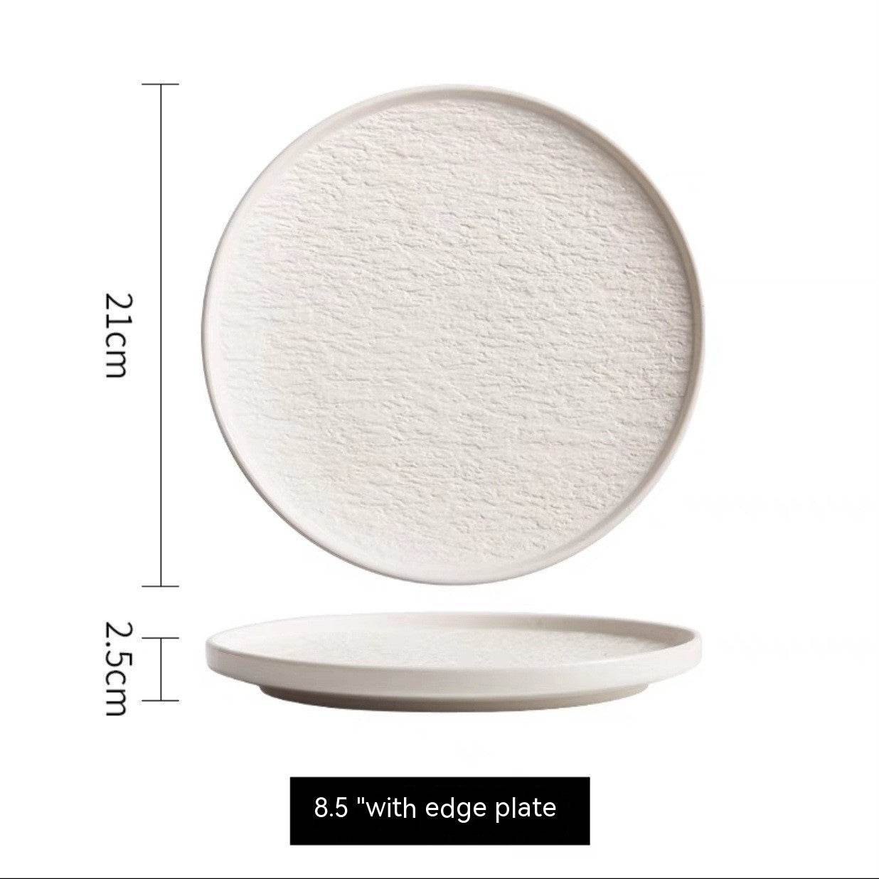 White Ceramic Steak Italian Pasta Dish Western Cuisine Plate - Mubimart