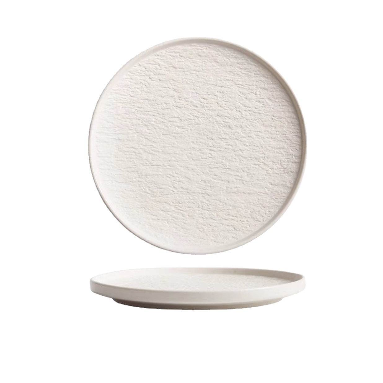 White Ceramic Steak Italian Pasta Dish Western Cuisine Plate - Mubimart
