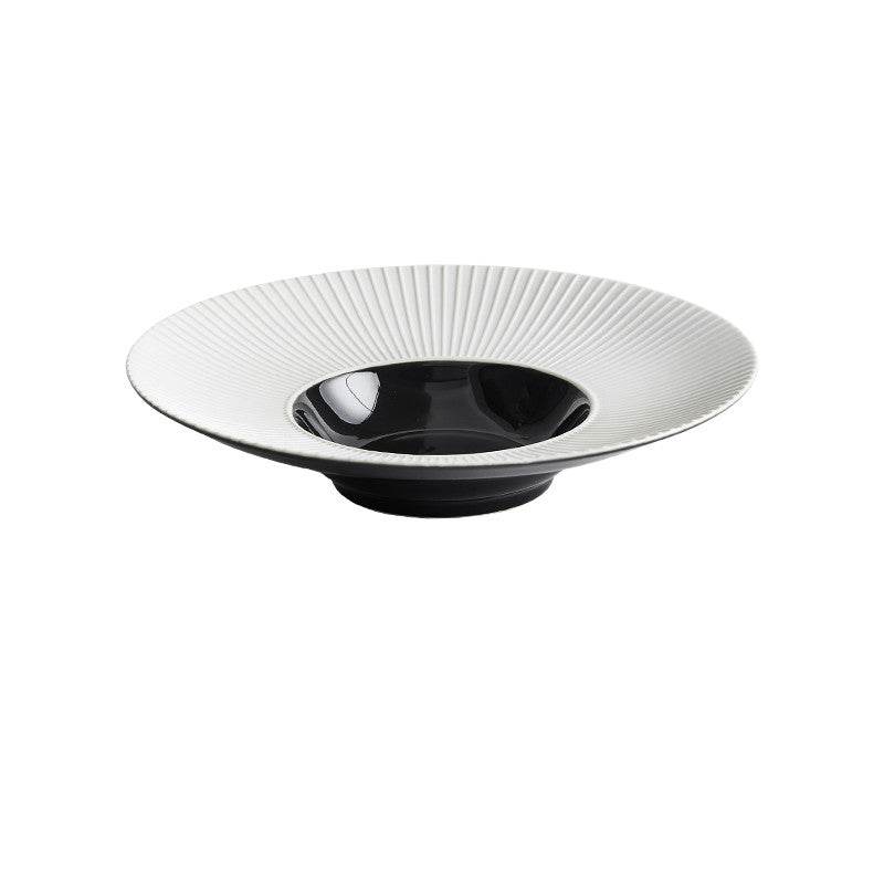 White Creative Breakfast Straw Hat Plate - Mubimart
