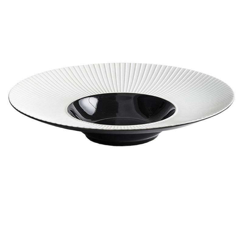 White Creative Breakfast Straw Hat Plate - Mubimart