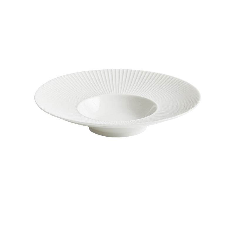 White Creative Breakfast Straw Hat Plate - Mubimart
