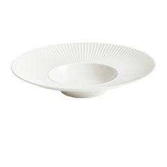 White Creative Breakfast Straw Hat Plate Mubimart