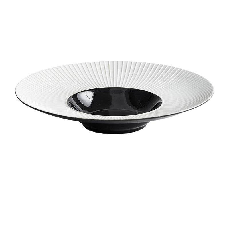 White Creative Breakfast Straw Hat Plate - Mubimart