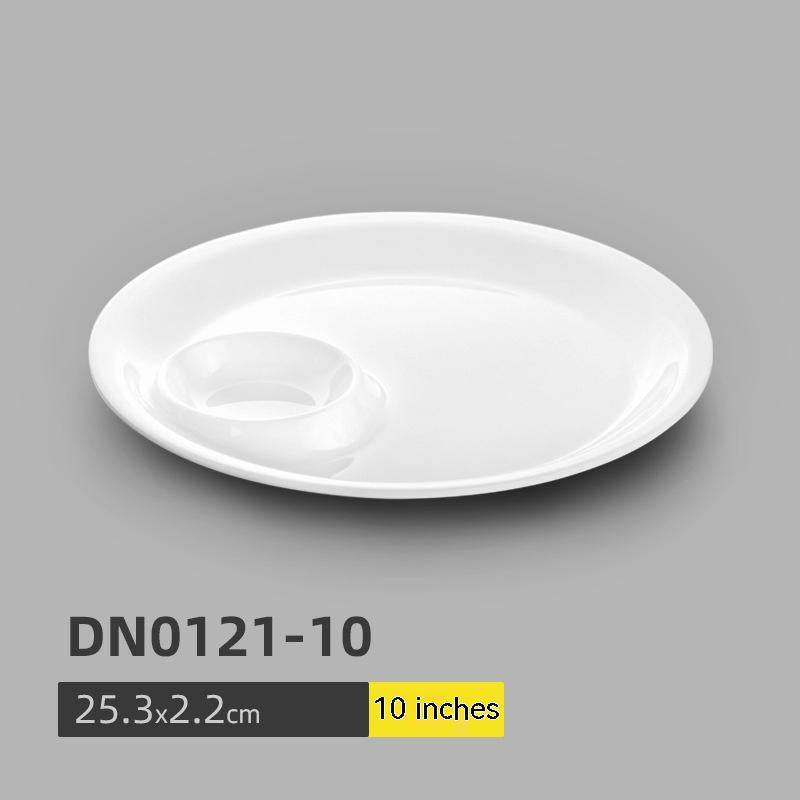 White Tableware Melamine Bar KTV Sub-pack Plate - Mubimart