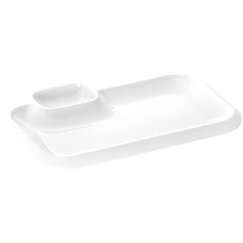 White Tableware Melamine Bar KTV Sub-pack Plate Mubimart