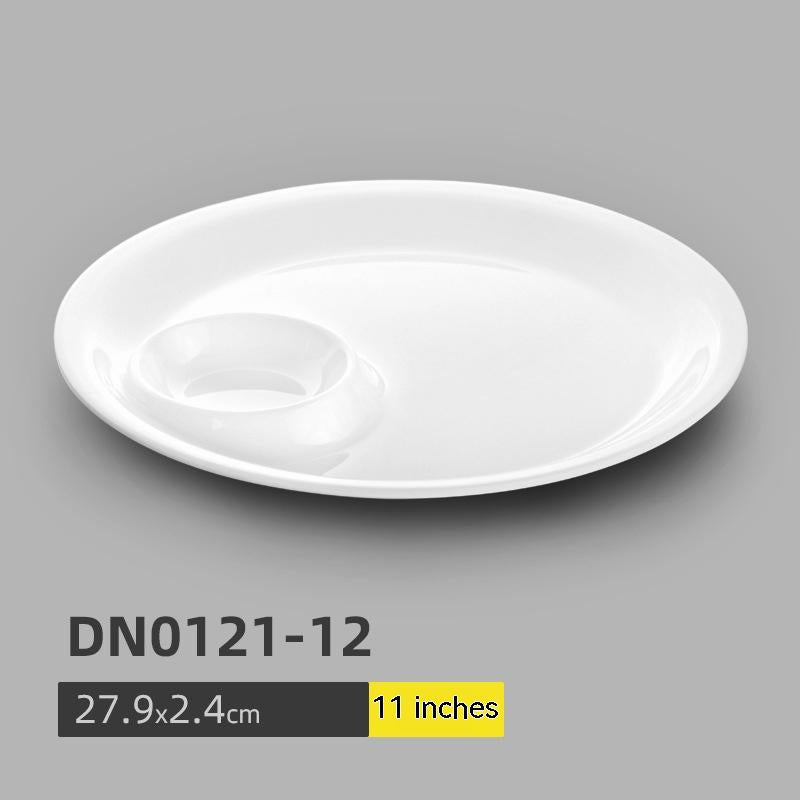 White Tableware Melamine Bar KTV Sub-pack Plate Mubimart