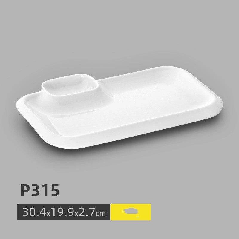 White Tableware Melamine Bar KTV Sub-pack Plate - Mubimart