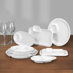 White Tableware Melamine Bar KTV Sub-pack Plate Mubimart