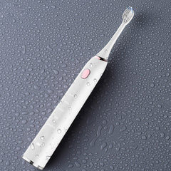 White  Toothbrush Waterproof Electric Toothbrush - Mubimart -  