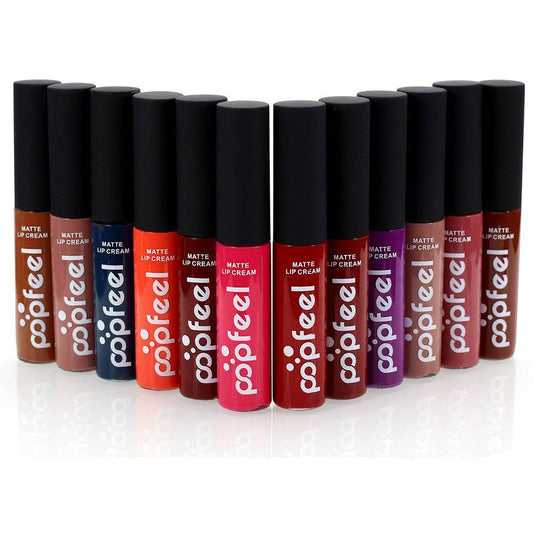 Wholesale Cosmetics Matte Liquid Lip Gloss Lip Gloss Nude Orange Lasting Lip Makeup - Mubimart