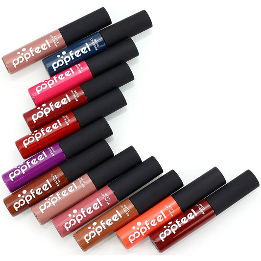 Wholesale Cosmetics Matte Liquid Lip Gloss Lip Gloss Nude Orange Lasting Lip Makeup - Mubimart