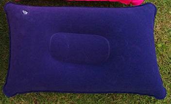 Wholesale Outdoor Pvc Pillows Travel Camping Thick Flocking Rectangular Inflatable Pillows Nap Companion Square Pillow - Mubimart