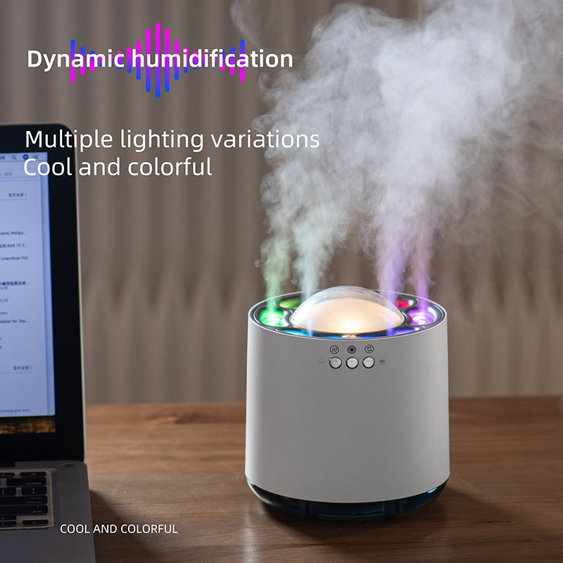 Wholesale Voice Control Colorful Led Lamp Humidifier 800ml USB Cool Mist Ultrasonic Smart Home H20 H2o Dynamic Air Humidifier - Mubimart - Mist Humidifiers 