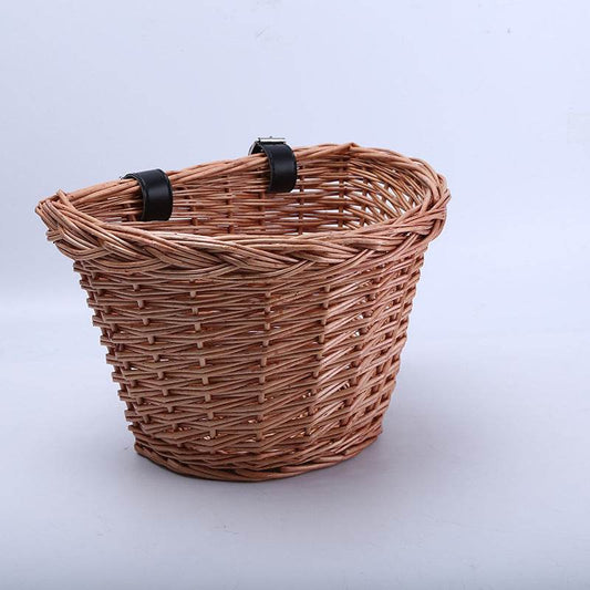Wicker Cart Children Bicycle Vegetable Basket - Mubimart