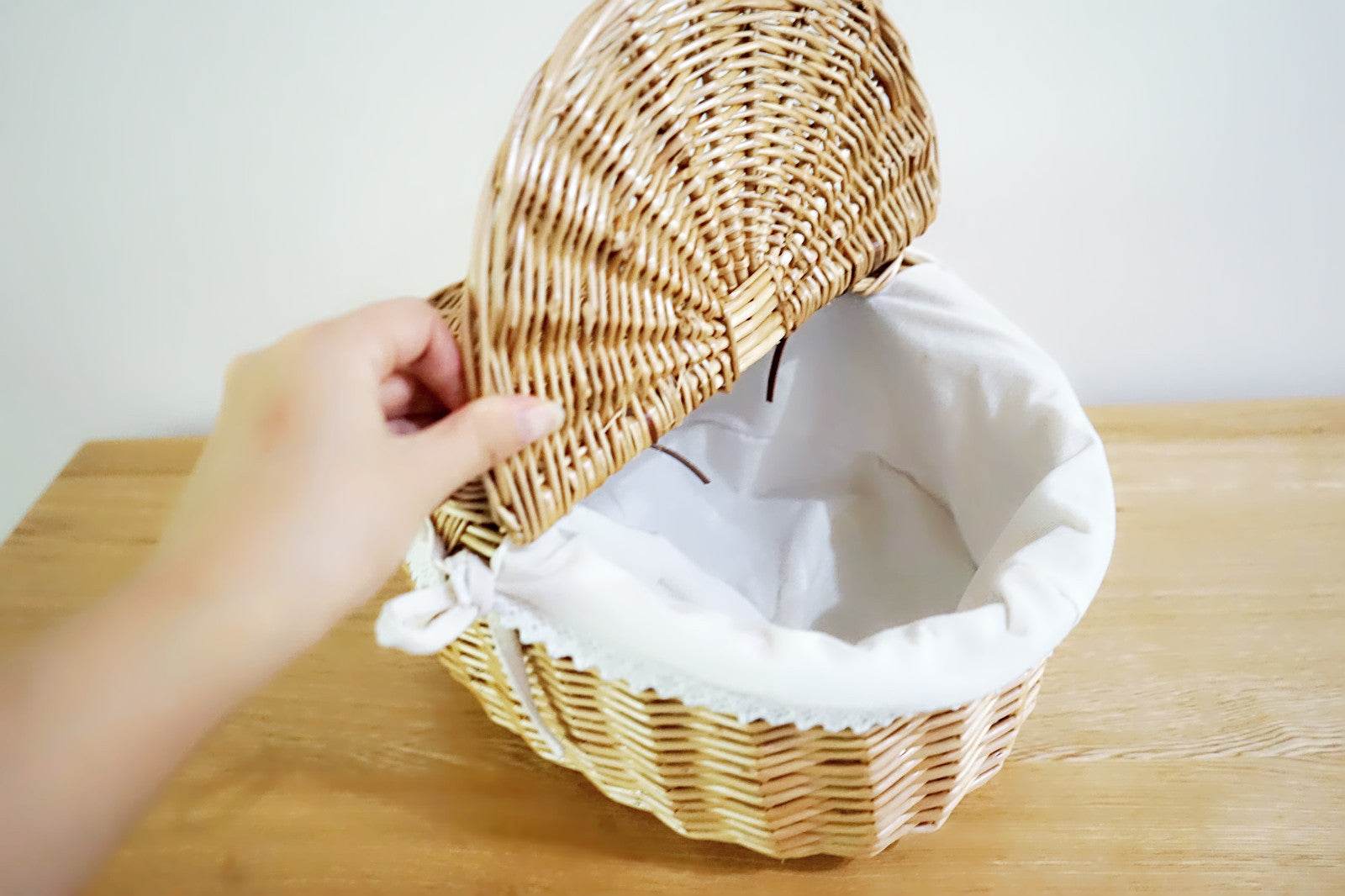 Wicker Rattan Woven Shopping Basket Gift Basket - Mubimart