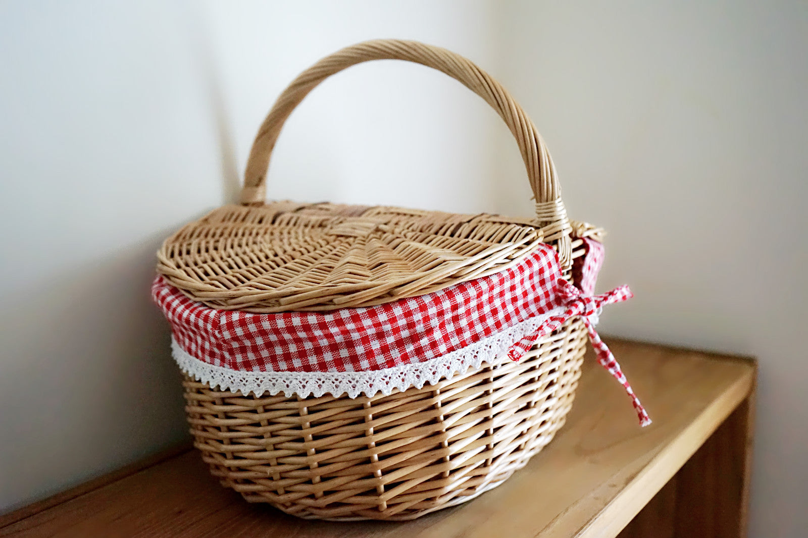 Wicker Rattan Woven Shopping Basket Gift Basket - Mubimart -  