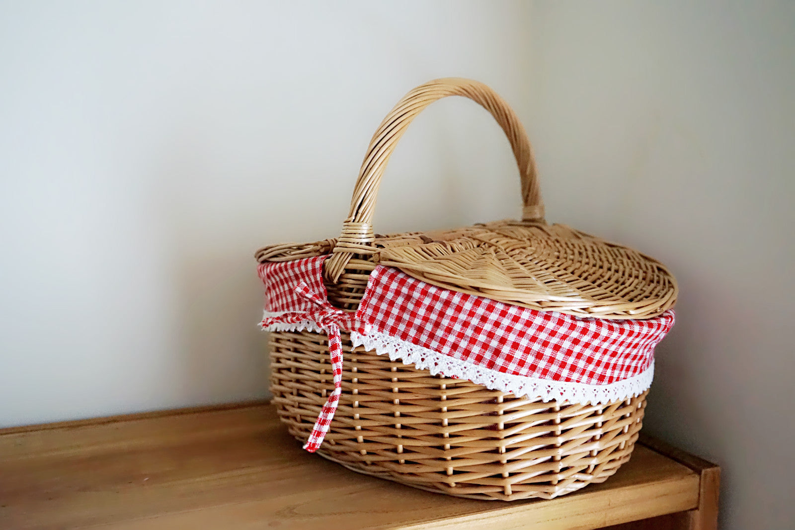 Wicker Rattan Woven Shopping Basket Gift Basket - Mubimart -  