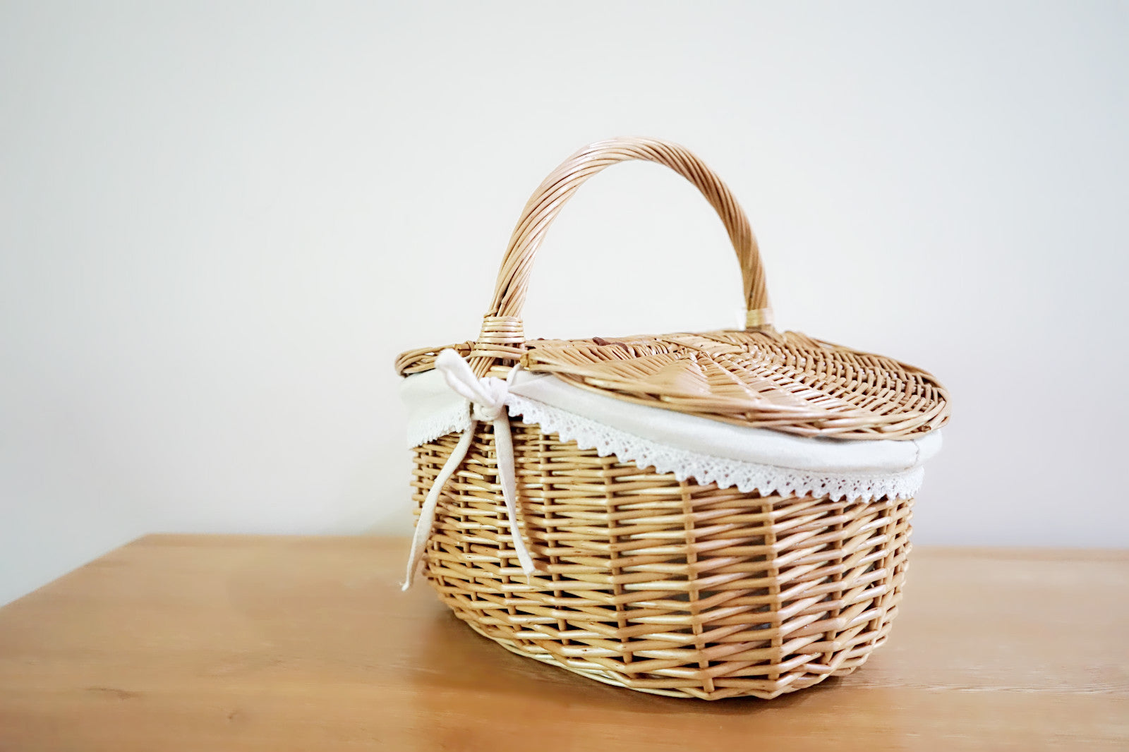 Wicker Rattan Woven Shopping Basket Gift Basket - Mubimart -  