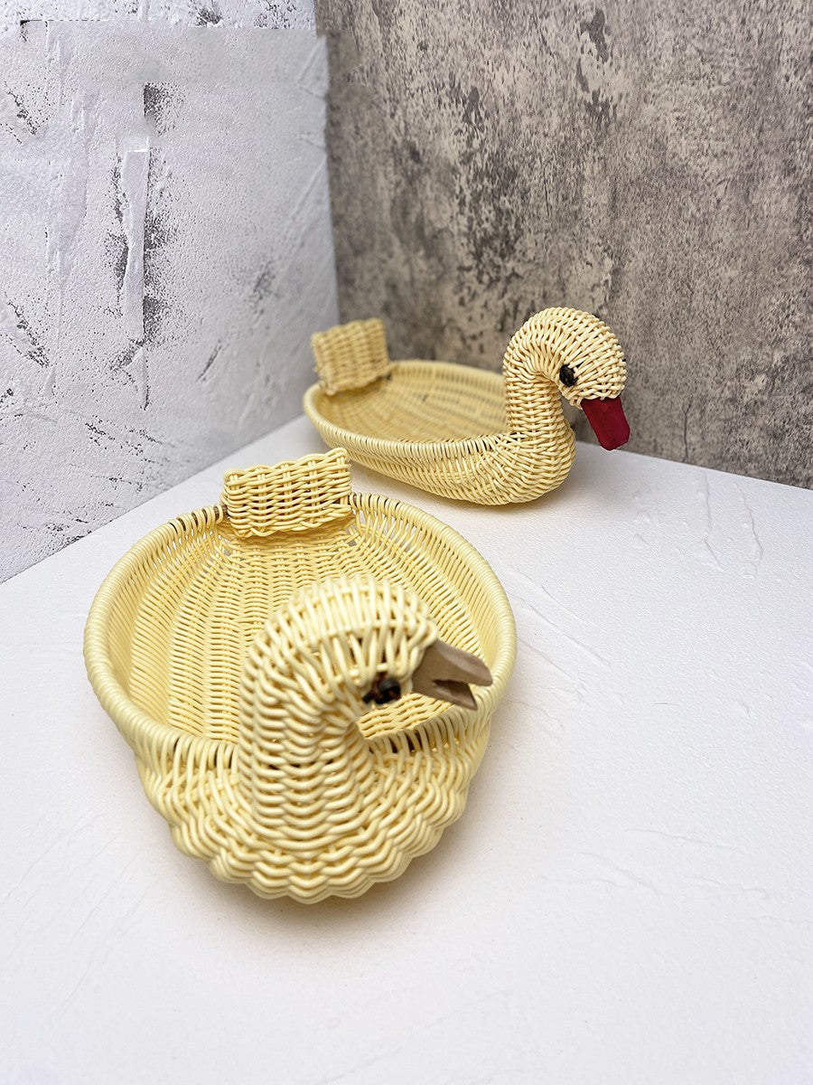 Wicker Woven Basket Bamboo Basket Rattan Woven Bamboo Basket Ornaments Storage Basket - Mubimart -  