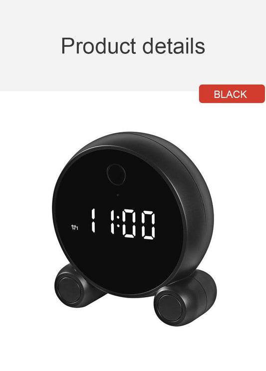 Wifi Alarm Clock Camera HD 1080P Night Vision Motion Detection Portable Home Security Surveillance Wifi Clock IP Camera - Mubimart