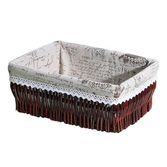 Willow And Rattan Kitchen Organize Storage Baskets - Mubimart