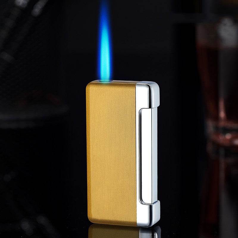Windproof Lighter Electronic Blue Flame Inflatable Lighter - Mubimart