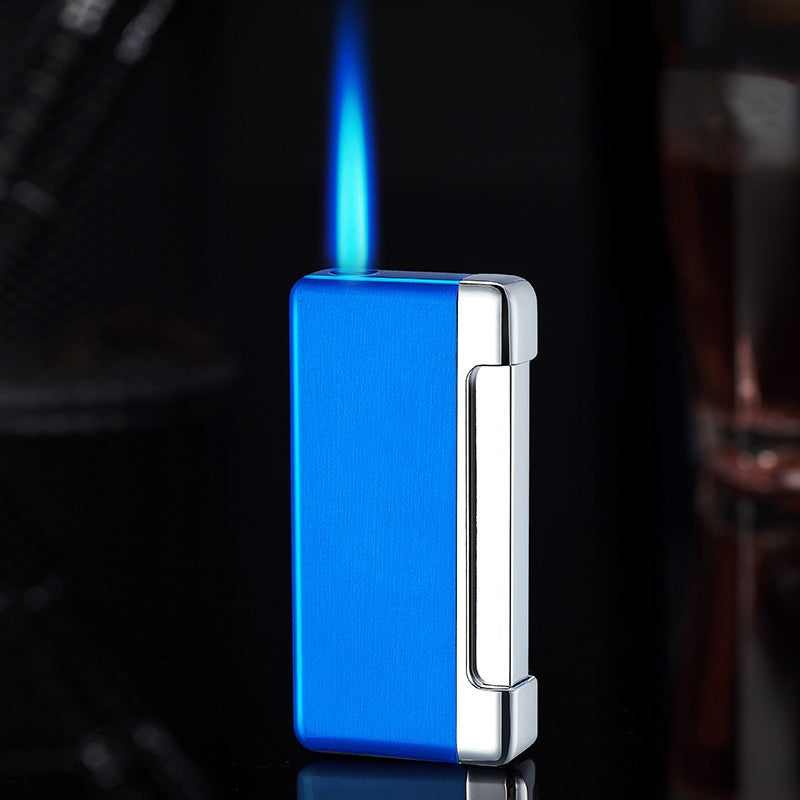 Windproof Lighter Electronic Blue Flame Inflatable Lighter - Mubimart -  