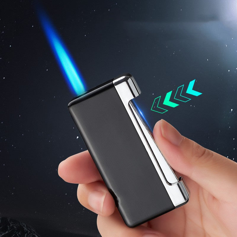 Windproof Lighter Electronic Blue Flame Inflatable Lighter - Mubimart - Lighter 