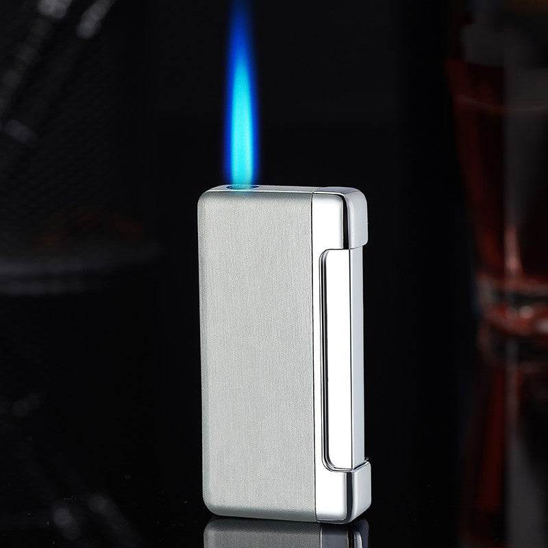 Windproof Lighter Electronic Blue Flame Inflatable Lighter - Mubimart