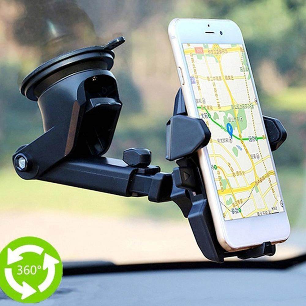 Windshield Car Phone Holder Universal in Car Cellphone Holder Stand Adjustable Phone Suction Cup Holder Car Mount Phone Stand - Mubimart
