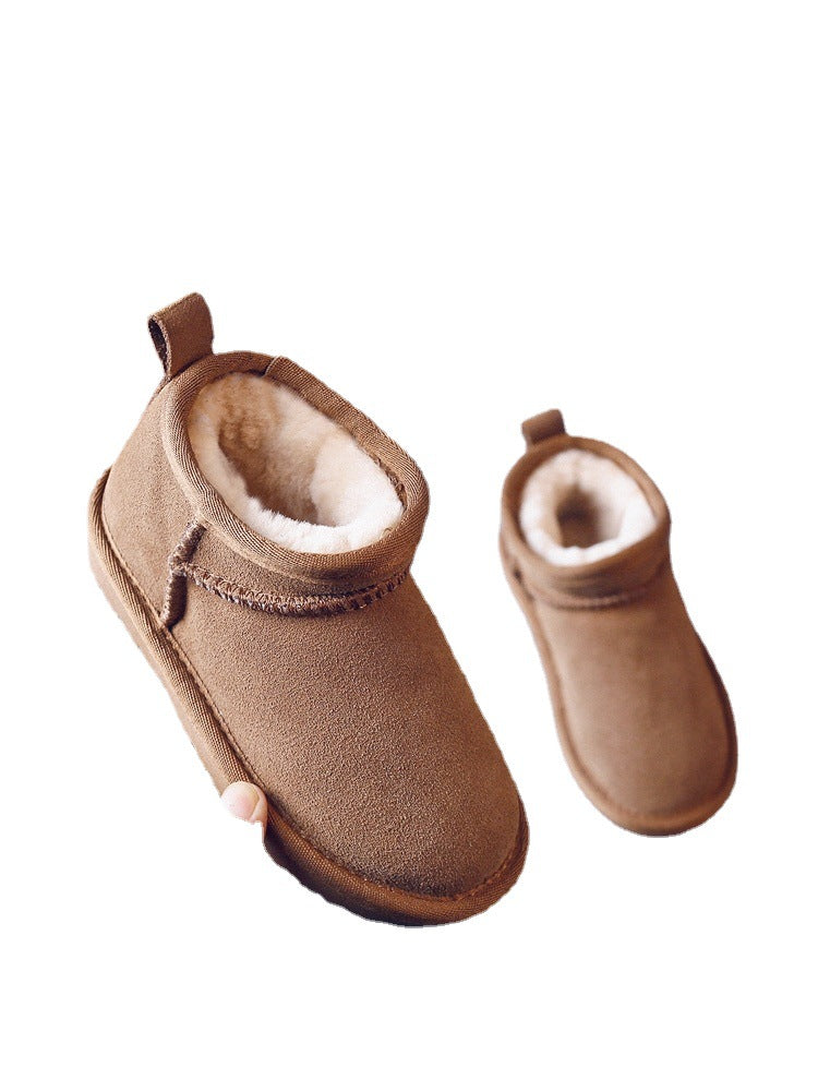 Winter Children Insulated Cotton-padded Shoes Boys Snow Boots - Mubimart -  