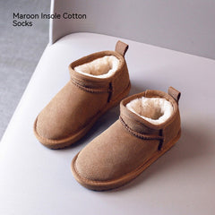 Winter Children Insulated Cotton-padded Shoes Boys Snow Boots - Mubimart - Baby Shoes 