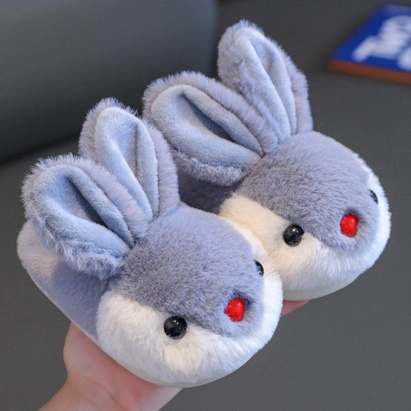 Winter Children Warm Non-slip Cotton Slippers - Mubimart