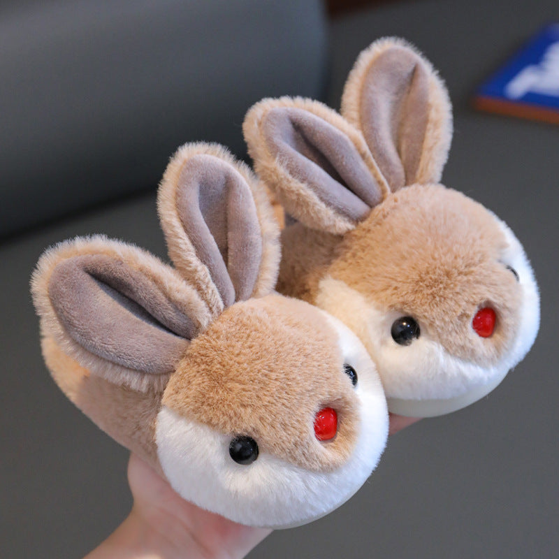 Winter Children Warm Non-slip Cotton Slippers - Mubimart -  