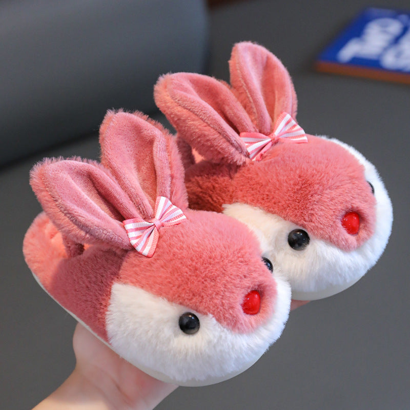 Winter Children Warm Non-slip Cotton Slippers - Mubimart -  