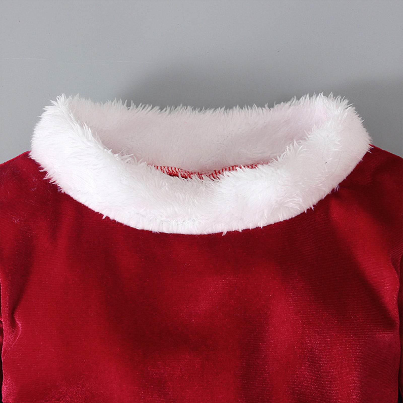 Winter Christmas Long-sleeved Shirt Bell Bottoms Hat Three-piece Children's Clothing - Mubimart