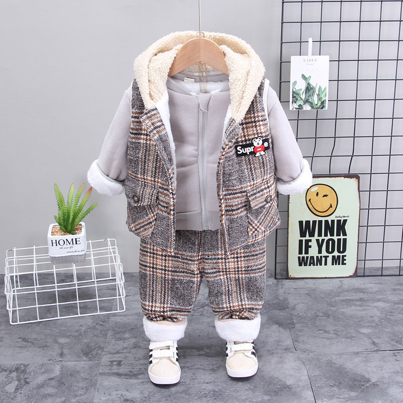 Winter Korean baby boy suit - Mubimart -  